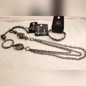 Paparazzi Jewelry Lot gunmetal black / rhinestones New with tags
